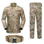 HANSTRONG GEAR Men Tactical BDU Combat Uniform Jacket Shirt & Pants Suit for Army Military Airsoft Paintball Hunting Shooting War Game MC (2X-Large)