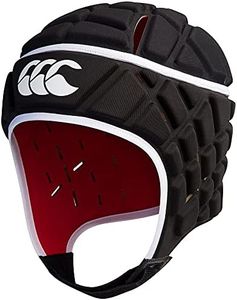 Canterbury Unisex Raze Rugby Headguard | Scrum Cap, Full Coverage | Soft-Edged Chin Strap | Designed Holes Aid Ventilation | Foam Padding Headguard, Black, M