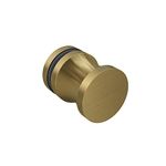 CKB Bathroom Shower Glass Round Single Sided Door Knob Brushed Gold with Solid 304 Stainless Steel Door Handle Pull for Bathroom Hardware.