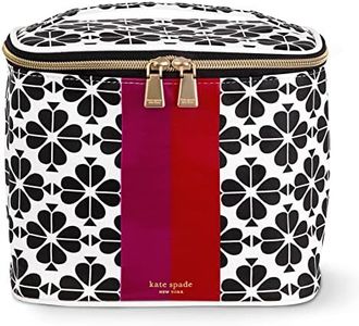 Kate Spade York Floral Insulated Lunch Tote, Small Cooler, Thermal Bag with Double Zipper Close and Carrying Handle, Flower Stripe 233734