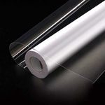 Hode Clear Sticky Back Plastic Roll 30cmX2m, Transparent Self Adhesive Vinyl Book Covering Film Clear Wall Protector Vinyl Wrap, Furniture Stickers Waterproof for Kitchen Books