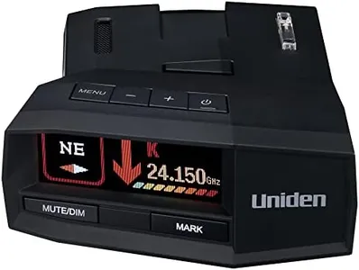 UNIDEN R8 Extreme Long-Range Radar/Laser Detector, Dual-Antennas Front & Rear Detection w/Directional Arrows, Built-in GPS w/Real-Time Alerts, Voice Alerts, Red Light Camera and Speed Camera Alerts