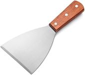 New Star Foodservice 38309 Wood Handle Slant Edge Grill Scrapers, 4 by 8.5-Inch