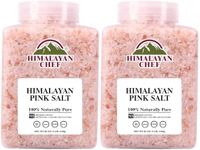 Himalayan Chef Pink Salt Coarse, 5 lbs. Mineral Dense for Health & Ideal For Refill Grinders - 2 PACK