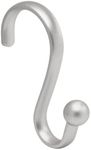 iDesign Axis Decorative Steel Shower Curtain Hooks - 2.91" x 0.5" x 2.11", Silver (Pack of 12)