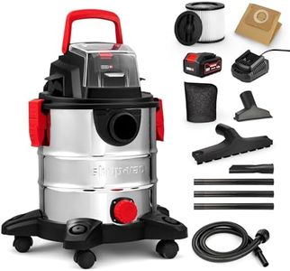 Shop-Vac 20V Wet/Dry Cordless Vacuum, 5 Gallon, 4.7 Peak HP, 10kPa Strong Suction & Blower, Portable Shop Vacuum, 4.0A Battery Powered for Car, Home and Garage