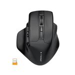 E-YOOSO Large Wireless Mouse, X-31 Large Mouse for Big Hands, 5-Level 4800 DPI, 6 Button Big Ergo Wireless Mice, 18 Months Battery Life Cordless Mouse for Laptop, Mac, Chromebook, PC, Windows(Black)