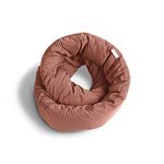 Huzi Infinity Pillow - Travel Neck Pillow - Versatile Soft 360 Support Scarf - Machine Washable - Home Travel Flight Road Trips (Terracotta)