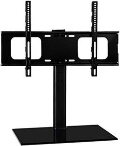 Artiss 32-70 Inch TV Stand, Adjustable Tabletop TVs Mount Bracket Universal Mounting Brackets Floor Stands Home Entertainment Office Bedroom, Screen Monitor Tempered Glass Black