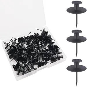 60 PCS Double Headed Picture Hanging Nails, Wall Hangers Without Nails, Thumb Tacks for Wall Hangings Picture, Renter Friendly Decor Push Pins for Tapestry Frame Art