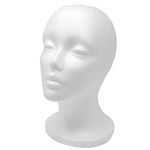 A1 Pacific Inc. Female Styrofoam Mannequin Head, 11" L