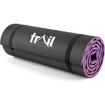 Trail Camping Mat With Comfort Contours 15mm Thick Foam Insulated Roll Pad (Purple)