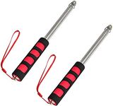 ValueHall Handheld Flagpole 2Pcs Lightweight Extendable Stainless Steel Handheld Flagpole with Anti-Slip Grip for Tour Guides and Pointer for Teachers V7D04 (Sponge Handle)