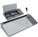 Varhomax Glass Desk Whiteboard Gray