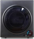 CTT Portable Clothes Dryer 3.5 cu.ft, 1500W Compact Dryer for Apartment, Front Load Laundry Dryer Machine with Stainless Steel Tub & 4 Automatic Drying Mode, RVs, Dorms, Black