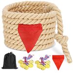 CWLAKON Outdoor Games Tug of War Rope 20ft for Kids and Adults, Outside Field Day Family Reunion Birthday Party Backyard Yard Lawn Carnival Camping Picnic Game for Team Building Activities