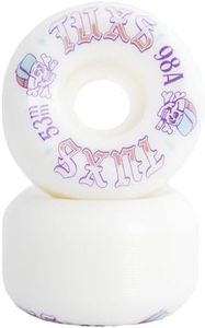 Tuxs Ruote da Skate 53MM 98A in Uretano SHR Premium PRO Conic Side Cut per Skateboard