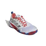 adidas Men's Barricade Tennis Shoe, White/Silver Metallic/Bright Royal, 10.5