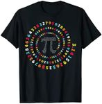 Funny Pi Day Spiral 3,14 Pi Number Symbol Math Teacher T-Shirt