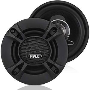 Pyle 2-Way Universal Car Stereo Speakers - 240W 4 Inch Coaxial Loud Pro Audio Car Speaker Universal OEM Quick Replacement Component Speaker