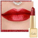 Oulac Metallic Shine Red Lipstick for Women, High Impact Lipcolor with Moisturizing Creamy Formula, Vegan & Cruelty-Free, Full-Coverage Lip Color 4.3 g/0.15 oz (Cherry Bomb(12))