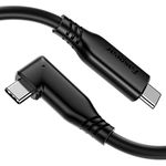 USB C to Type C Cable 20Gbps, Fasgear 100W PD 5A Fast Charging USB C 3.2 Gen2x2 Data Cable, 4K@60Hz Video TPE Cord Compatible for Mac-Book Pro, i-Pad Air, Sam-Sung S20, USB-C Monitor (3m,Black)