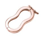 Rose Gold-tone 925 Sterling Silver Infinity Link Connector/Necklace Pearl Shortener Enhancer Clasp