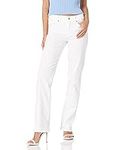 NYDJ Women's Petite Marilyn Straight Leg Jean, Optic White, 8P