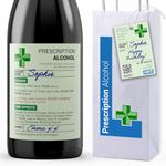 Funny Prescription Alcohol Wine Label & Gift Bag Premium Quality. Funny Gifts for Women & Men. Teacher Gifts, Prescription Wine Prosecco Gifts for Women. Birthday Gifts, Dad Gifts, Unusual Gifts