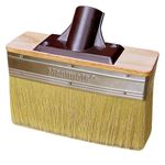 Deck Stain Brush Applicator by Magimate - Thick Soft Large Paint Brush Head Threaded for Extension to Apply Stain Sealers on Wood Deck Floor Fence Walls - 7 Inch Wide