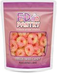 Freeze Dried Peach Rings Candy - Crunchy & Sweet, Large 7 oz Resealable Bag for Freshness, Gift & Snack - Large bag Freeze-Dried Gummy Candies
