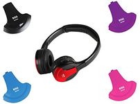 BOSS Audio Systems HP34C Dual Channel Foldable Wireless Headphone, Interchangeable Color Accent Caps