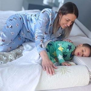 baby idea Sponda Letto Bambini Con Fondo in Tessuto Antiscivolo. Adatto a Tutti i Letti Ideale Come Sponde Letto Anziani Rivestimento in Tessuto Aloe Made In Italy (Aloe, 1)