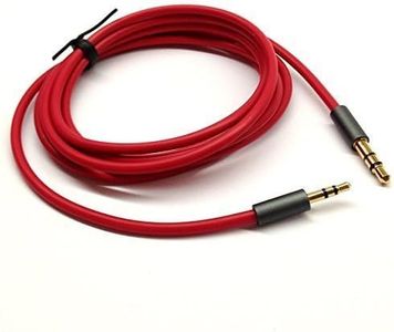 Red 6ft Gold Plated Design 3.5mm Male to 2.5mm Male Car Auxiliary Audio Cable Cord Headphone Connect Cable for Apple, Android Smartphone, Tablet and MP3 Player