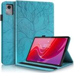 CXTCASE Lenovo Tab M11 2024 Case Embossed Tree PU Leather Case Wallet Flip Cover Stand Function Tablet Case for Lenovo Tab M11 - Blue