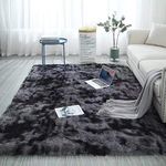 xurupeng Living room coffee table pad, tie-dye gradient rug, tie-dye rug, motley rug, gradient rug