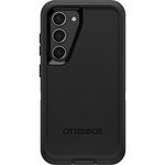 OtterBox Galaxy S23 Defender Series Case - BLACK, rugged & durable, with port protection, includes holster clip kickstand