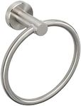 Towel Ring for Bathroom 1 Pack, Kitchen Bath Towel Holder Hangers Wall Mount Heavy Duty Storage Stainless Steel Matte Black (Silver)