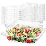50 Clear Plastic Containers, 8" X 8