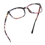 LifeArt Blue Light Blocking Glasses, Computer Reading Glasses, Gaming Glasses, TV Glasses for Women Men, Anti Glare (Pink Floral, 1.50 Magnification)