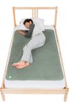 PeapodMats Bedwetting Waterproof Bed Mat, Reusable 3x5 Sage