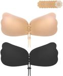 Super Sticky Strapless Bra Adhesive Push Up Bras Invisible Reusable Lift Up Bra 2 Pairs