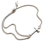 Alex and Ani Cross Pull Chain Bracelet, Sterling Silver