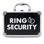 THE RING LEGEND Ring Security Ring Bearer Briefcase with Padded Slits to Hold Rings - Ring Bearer Gifts - Wedding Ring Security Case for Kids - Special Agent Ring Bearer Box Boys Security