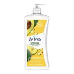 St. Ives Hydrating Vitamin E & Avocado Body Lotion,100% Natural Moisturizers,Paraben Free,Non-greasy formula,Hydrated & Healthy skin,imported,400ml