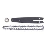 Yosoo Chainsaw Chain Set, Steel Sprocket 186mm Guide Plate, 230mm Chain, 6in Saw Replacement Accessories