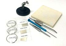 Jewelry Soldering Kit Ceramic Board Silver Solder Third Hand Base Soldering Pick Fiber Tweezers