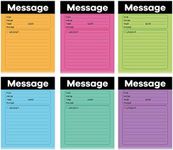 Phone Message Pad for Phone Calls Telephone Message Notes 3.5 x 4.7 Inch Sticky Note Self Adhesive Urgent Phone Message Book Call Back Notepad for Home Office School Supplies (Cute Color, 6 Pack)