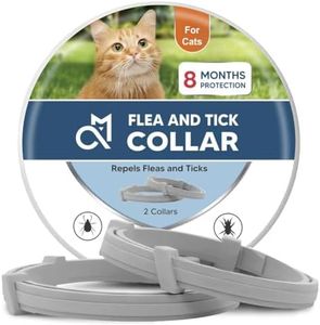 fcesiweg Flea Collar for Cats, Adjustable Flea and Tick Collar for Cats, 8 Months Protection 2 Count