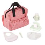 LullaBaby – Diaper Bag With Changing Mat – Storage Pockets & Supply Toys – Baby Doll Accessories – Pretend Play – Kids Ages 2 & Up – Baby Doll Diaper Bag Set